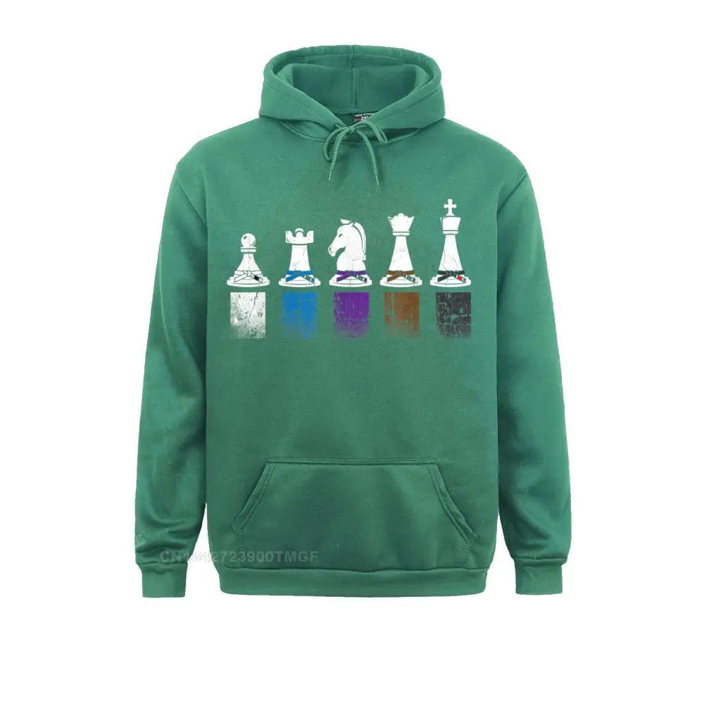 Hoodies Jiu jitsu Belt Rank Chess Vintage BJJ Oversized Hoodie Summer Long Sleeve Men Sweatshirts Cool Sportswears 2021 Newest