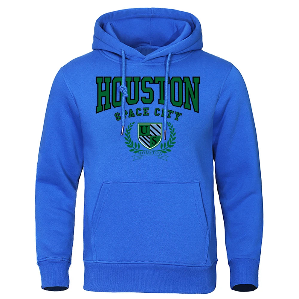 Houston Space City Hip Hop Letter Hoody Couple Thick Cotton Clothes Loose Oversize Hoodie Pullover Street Casual Hooded mans