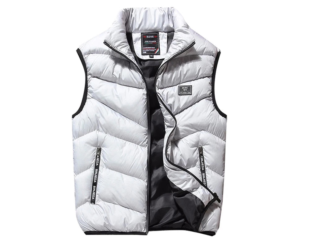 Winter Men's Padded Vest Coats Casual Outdoor Mountain Ski Warm Windbreaker Sleevless Jacket Men Climing Hunting Vests Clothing