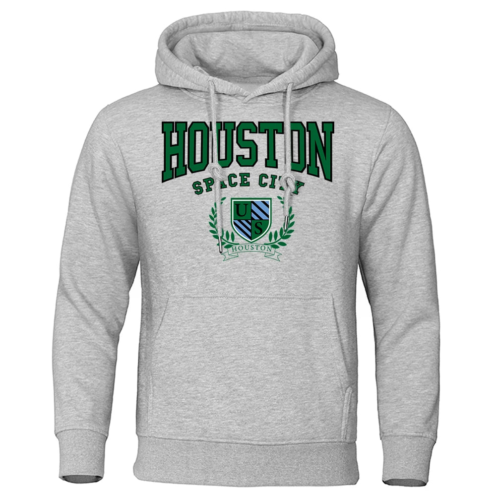 Houston Space City Hip Hop Letter Hoody Couple Thick Cotton Clothes Loose Oversize Hoodie Pullover Street Casual Hooded mans