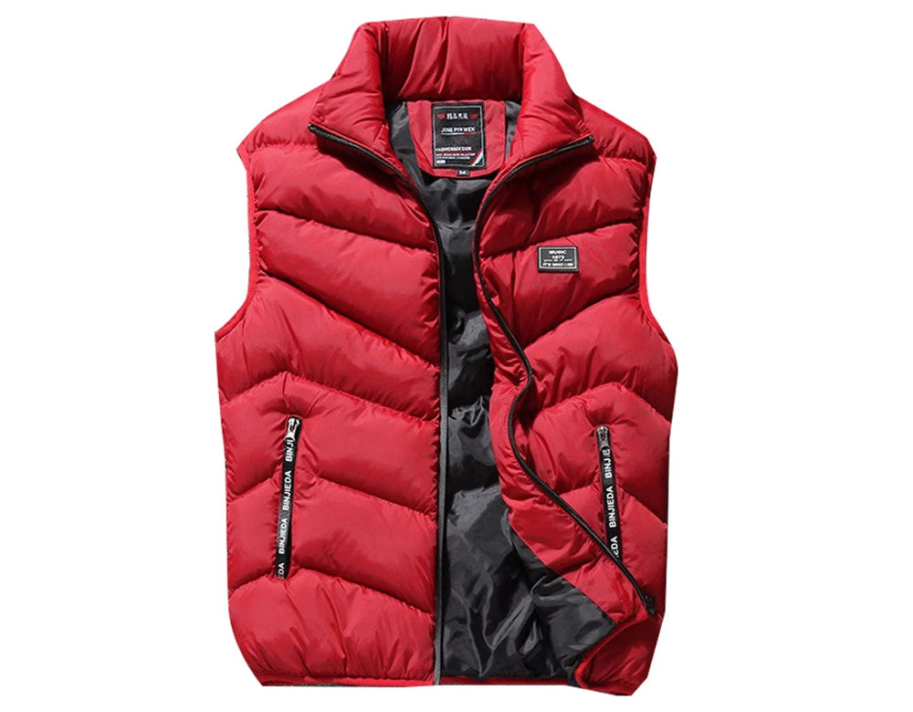 Winter Men's Padded Vest Coats Casual Outdoor Mountain Ski Warm Windbreaker Sleevless Jacket Men Climing Hunting Vests Clothing