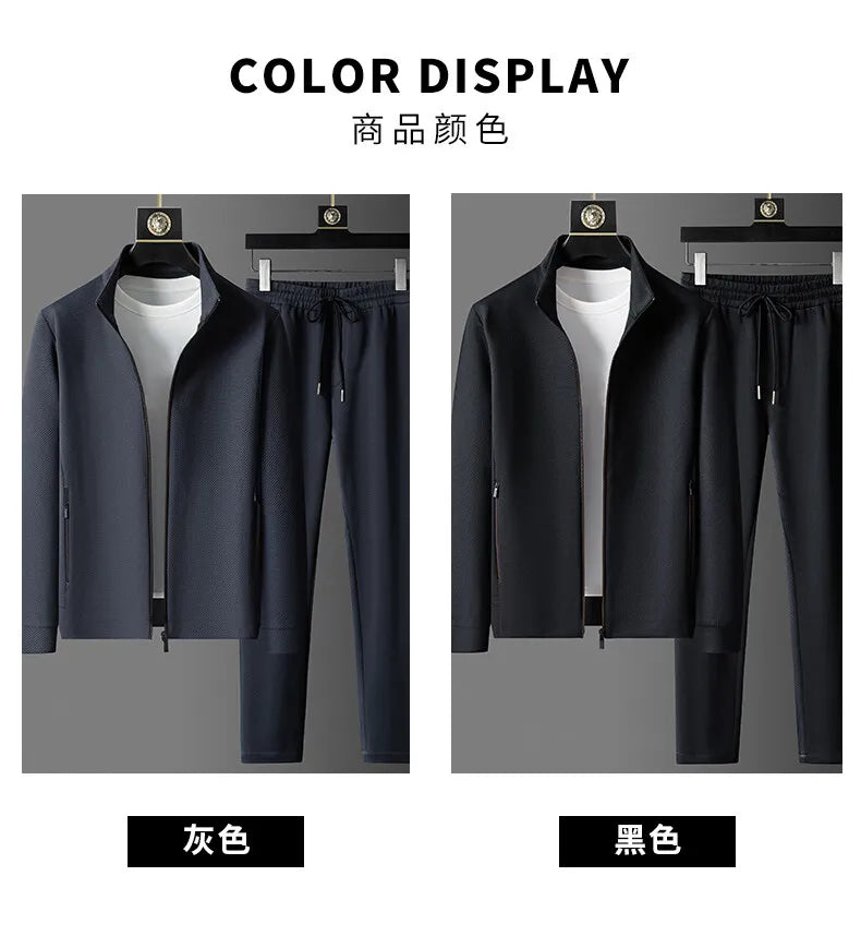 (jackets + trousers) 2025 spring fashion men jackets Man coats long sleeve men's casual jackets men A set of clothes size M-5XL