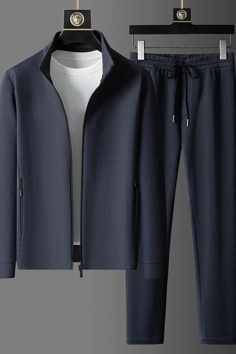 (jackets + trousers) 2025 spring fashion men jackets Man coats long sleeve men's casual jackets men A set of clothes size M-5XL