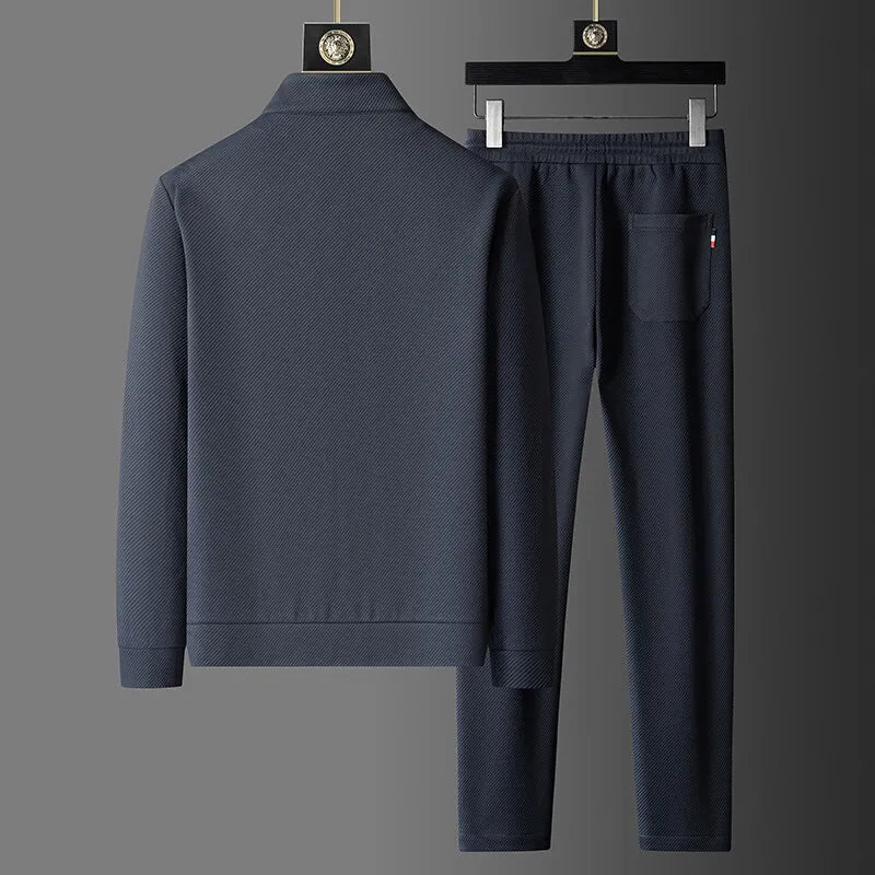 (jackets + trousers) 2025 spring fashion men jackets Man coats long sleeve men's casual jackets men A set of clothes size M-5XL