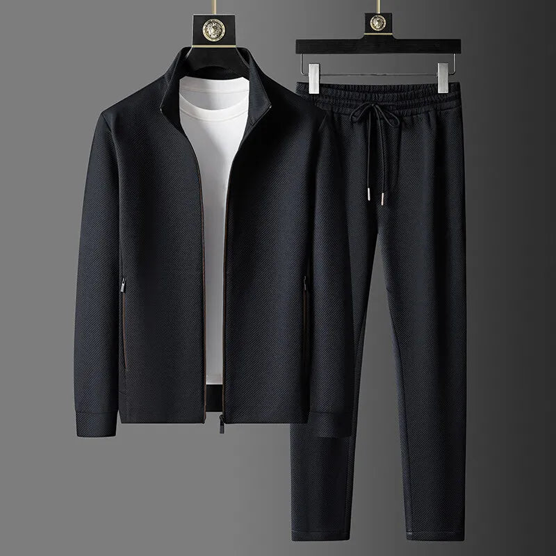 (jackets + trousers) 2025 spring fashion men jackets Man coats long sleeve men's casual jackets men A set of clothes size M-5XL