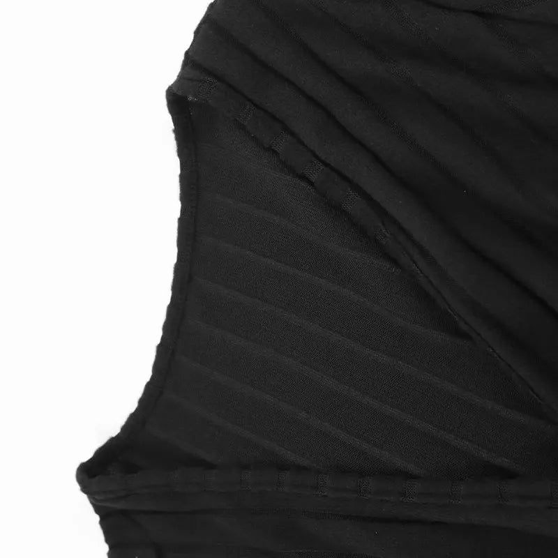Women's T-shirt Top Spring New Fashion Long Sleeves Tees Black Sexy V-Neck Low Chest Tees Elegant Female Versatile Tees Clothing