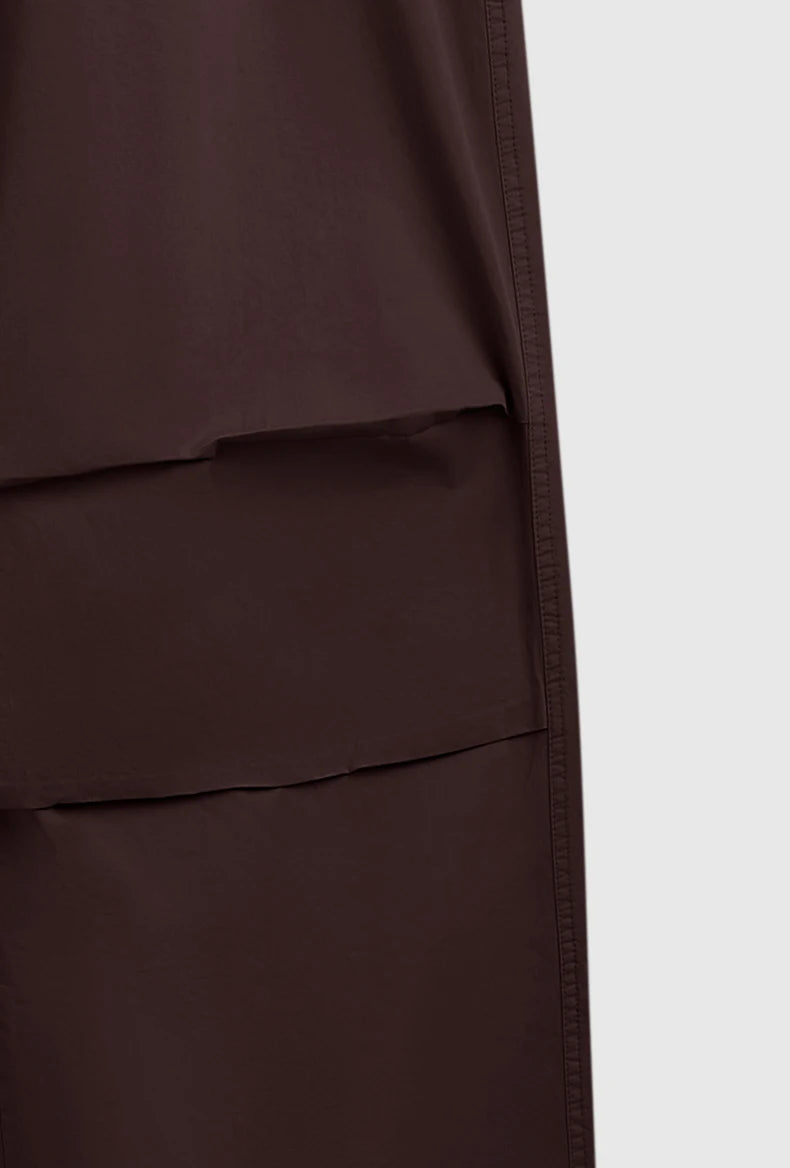 INFLATION Baggy Parachute Pants Streetwear Mens Elastic Waist Washed Cargo Pants Male 100% Cotton Trousers